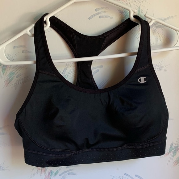 Champion Other - Champion Performance Solid Black Sport Bra Racer